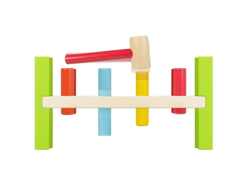 Дървена Игра Woomax Пейка Чук (10 pcs)