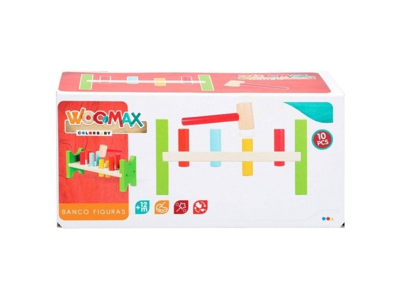 Дървена Игра Woomax Пейка Чук (10 pcs)