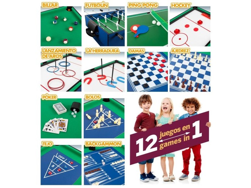 Маса за Много Игри CB Games 107 x 83,5 x 61 cm 12 в 1