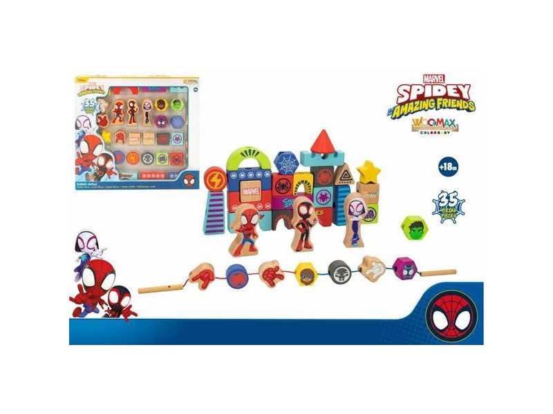 Playset Spidey Amazing Friends & Friends Дървен 35 Части