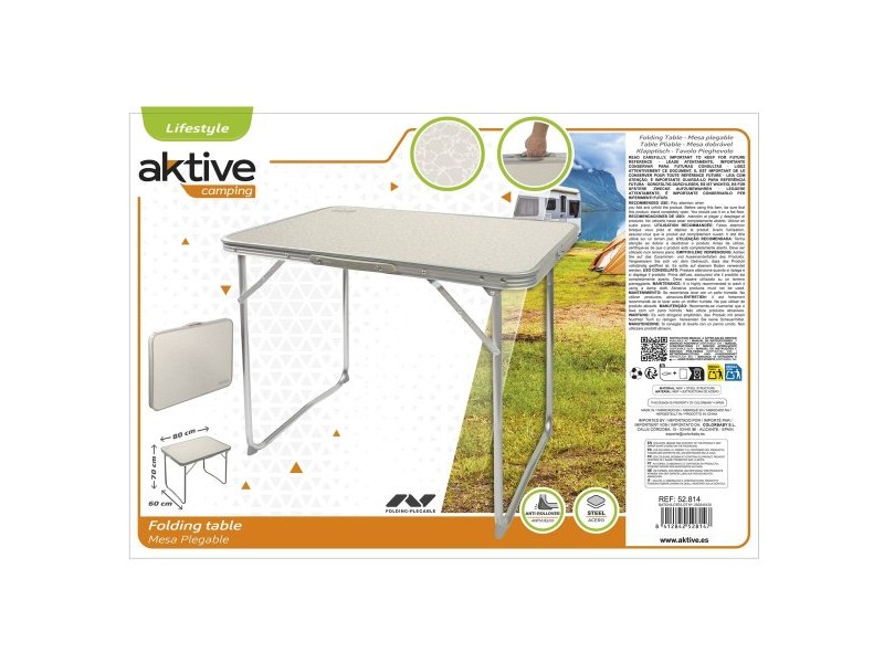 Сгъваема масичка Aktive 80 x 70 x 60 cm