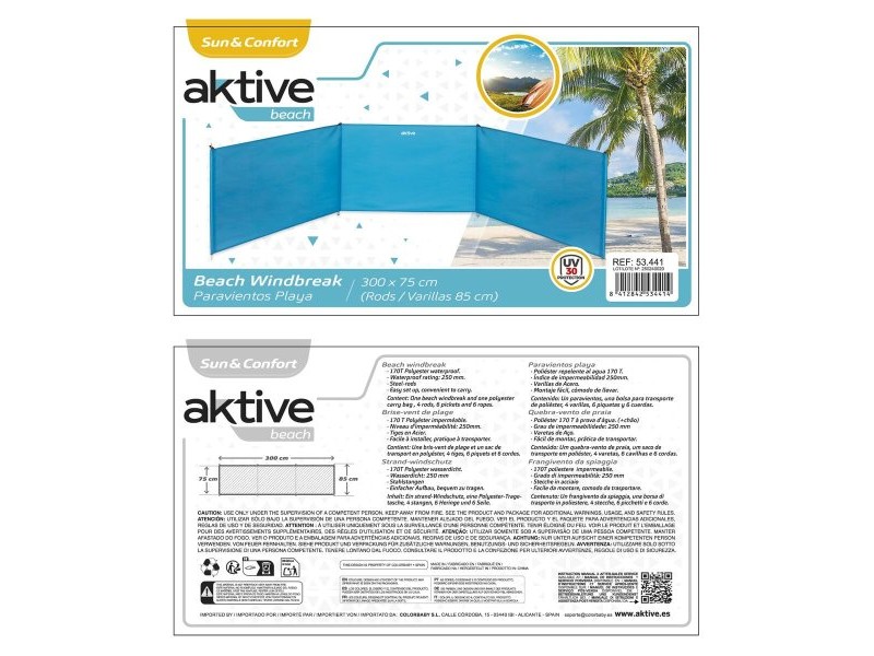 Beach Windscreen Aktive 300 x 85 x 2 cm