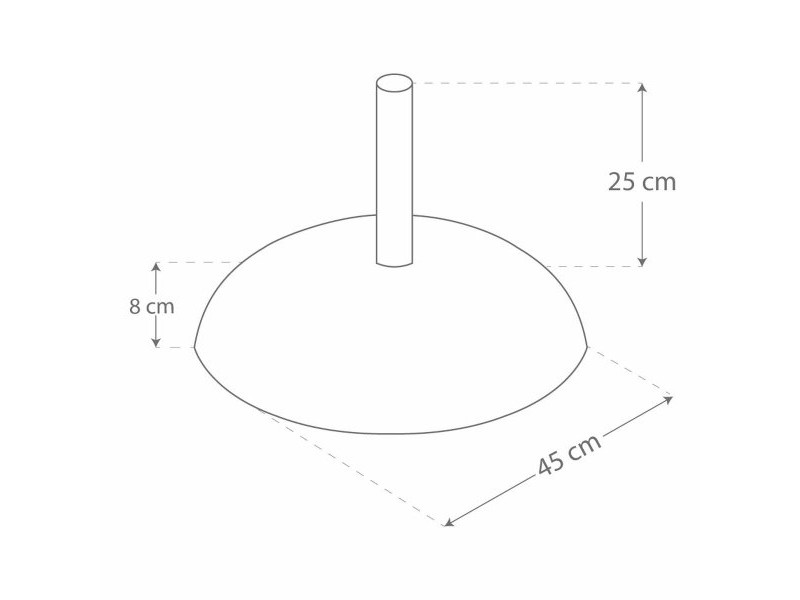 Base pour parapluie Aktive 45 x 33 x 45 cm Цимент Стомана