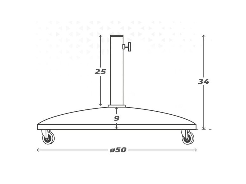 Base pour parapluie Aktive 50 x 34 x 50 cm Цимент Стомана