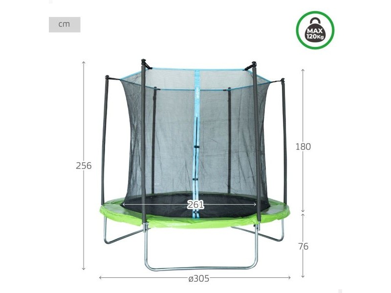 Еластично Детско Легло с Предпазна Мрежа Aktive 305 x 256 x 305 cm Ø 305 cm Еластично Детско Легло с Предпазна Мрежа Aktive 305 x 256 x 305 cm Ø 305 cm