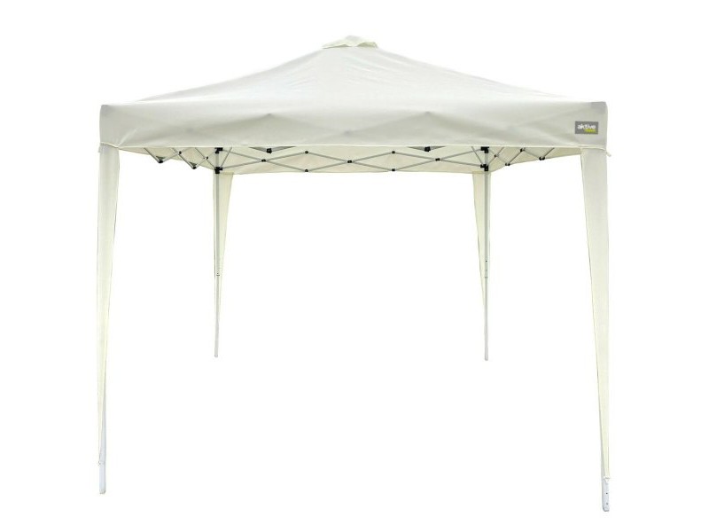 Беседка Aktive 300 x 250 x 300 cm Плат Стомана Бял