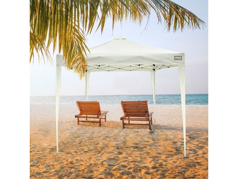 Беседка Aktive 300 x 250 x 300 cm Плат Стомана Бял