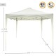 Беседка Aktive 300 x 250 x 300 cm Плат Стомана Бял