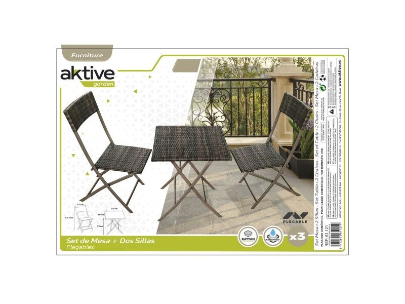 Комплект от маса с 2 стола Aktive