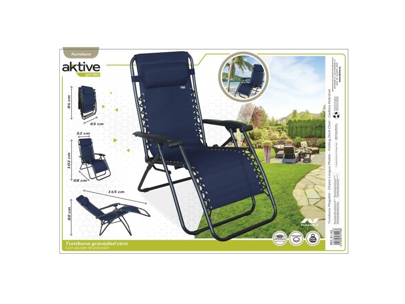 Lamamistool Aktive Син 52 x 102 x 68 cm