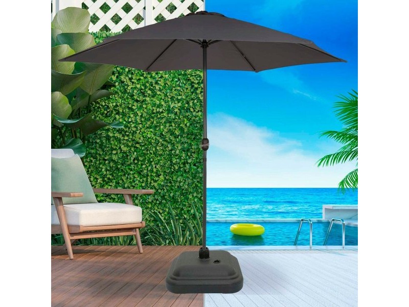 Base pour parapluie Aktive Черен Пластмаса 35 x 13 x 35 cm
