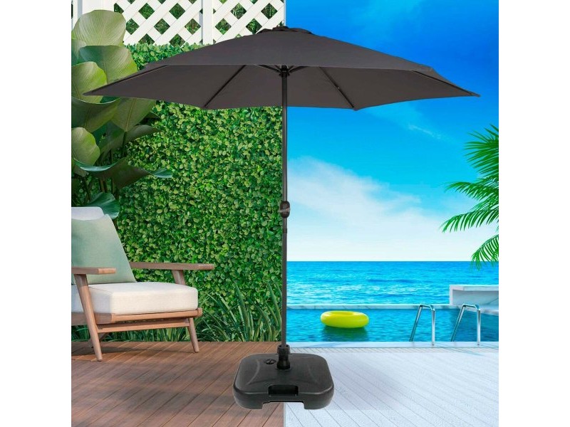 Base pour parapluie Aktive 44,5 x 12,5 x 44,5 cm Черен Пластмаса
