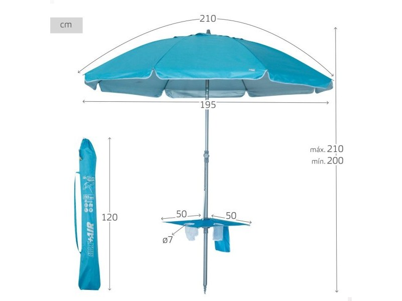 Päikesevari Aktive Стомана Оксфорд Плат 210 x 205 x 210 cm