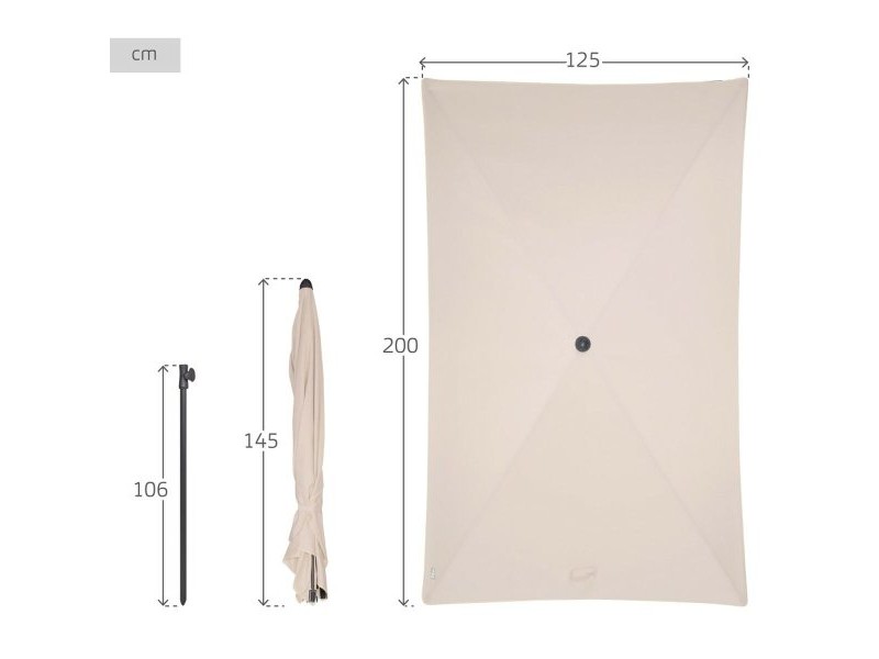 Päikesevari Aktive Сметана Стомана 200 x 230 x 125 cm