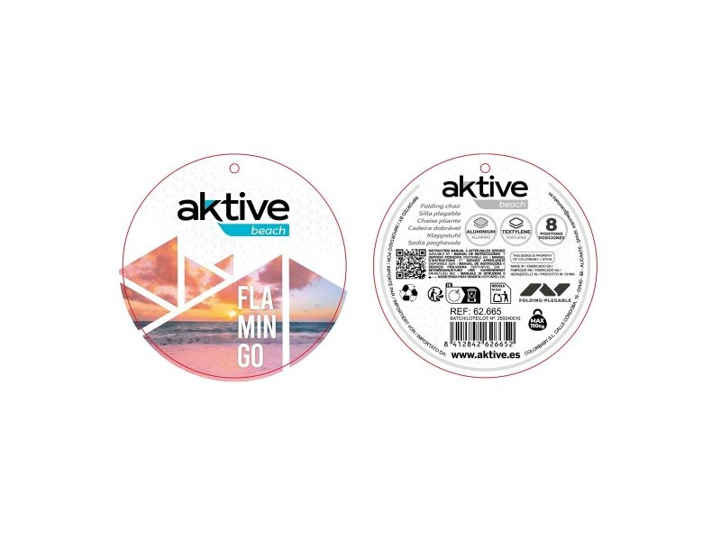 подплатен къмпинг стол Aktive 47 x 49 x 82 cm