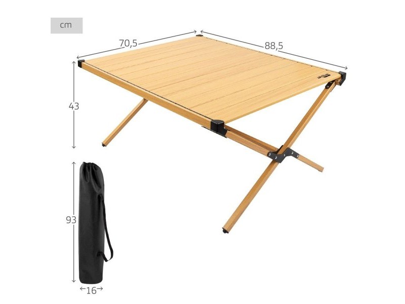 Сгъваема масичка Aktive Glamping Sabana Алуминий Земя 88,5 x 43 x 70,5 cm