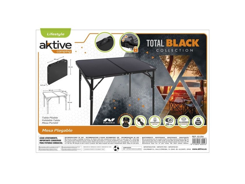 Сгъваема масичка Aktive 90 x 70 x 60 cm