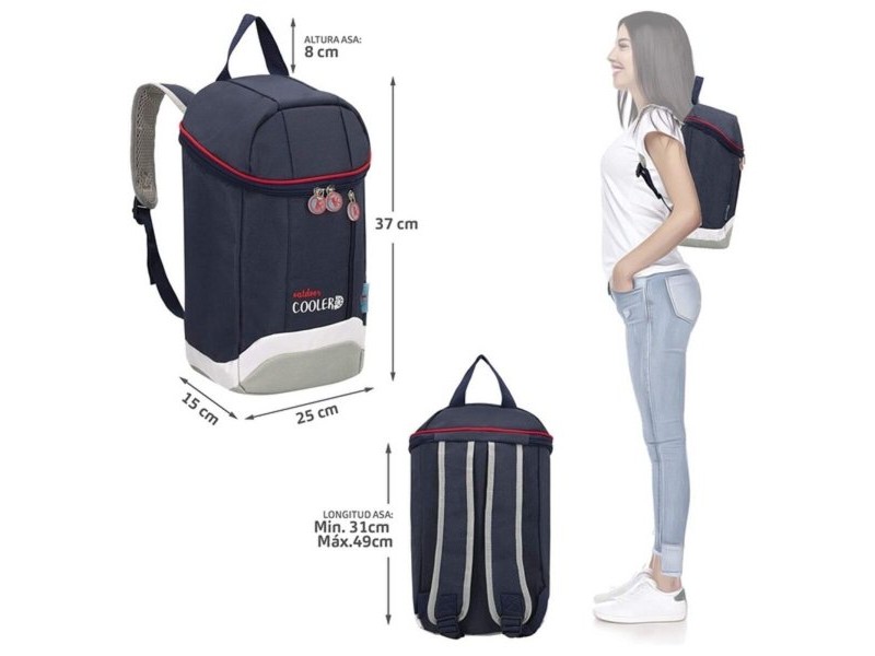 Хладилна Чанта Aktive 80730 Морско син PVC 25 x 15 x 37 cm 9 L