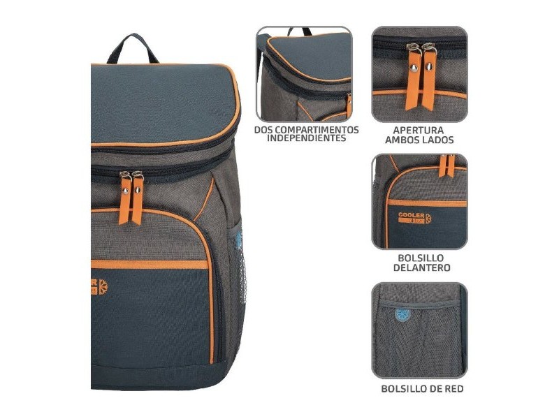 Хладилна Чанта Aktive 80790 Сив 15 L 26 x 20 x 39 cm Пластмаса