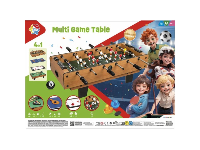 Маса за Много Игри CB Games 81 x 27 x 43 cm 4 в 1