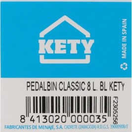 Кошче с педал Бял 8 L