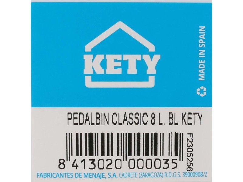 Кошче с педал Бял 8 L