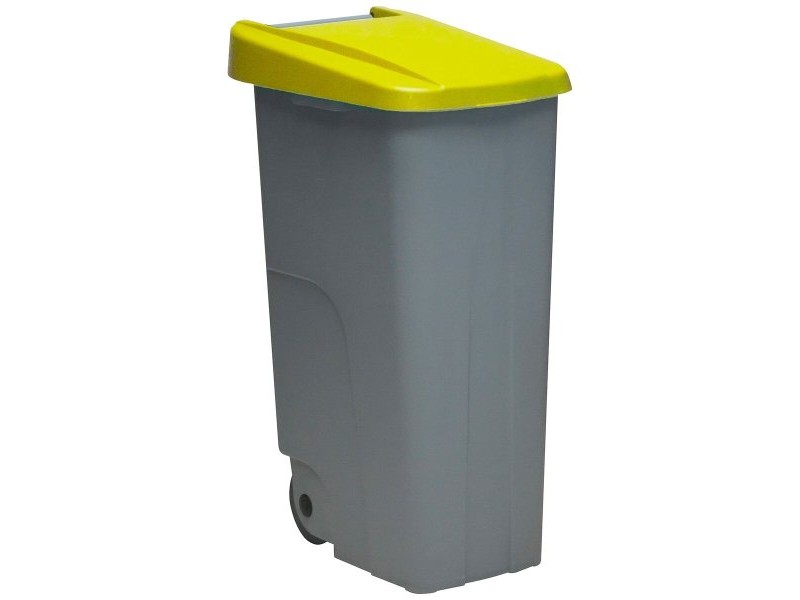 Кошче за Рециклирани Отпадъци Denox Жълт 110 L