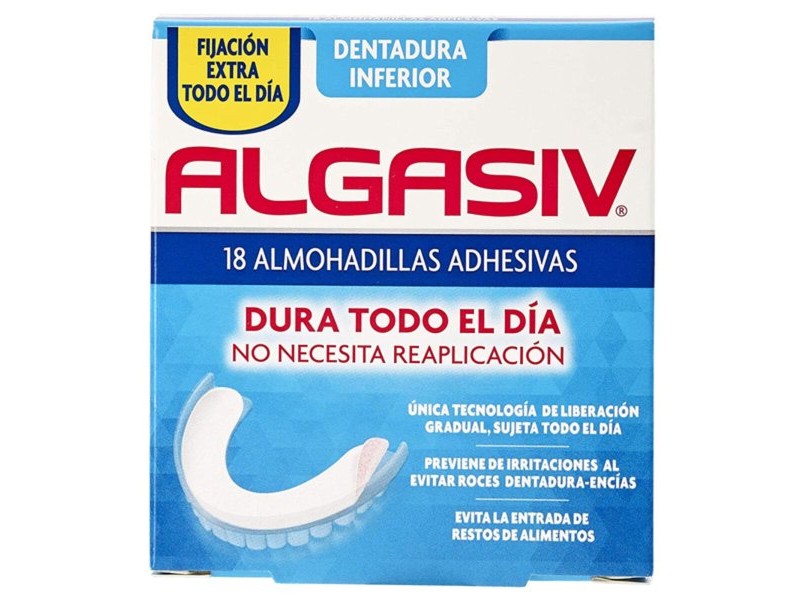 Лепящи Подложки за Протези за Зъби INFERIOR Algasiv ALGASIV INFERIOR (18 uds)