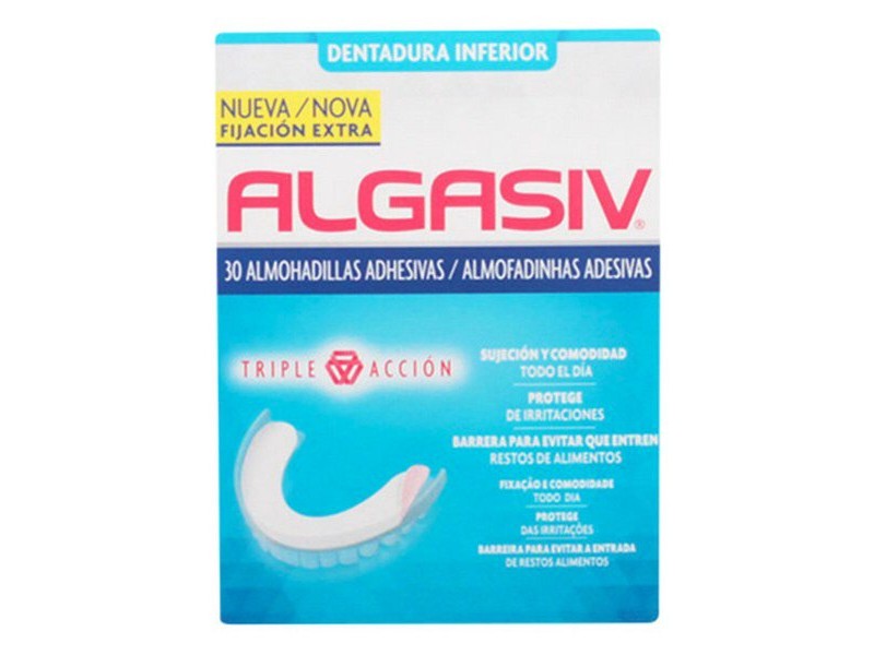 Лепящи Подложки за Протези за Зъби Algasiv ALGASIV INFERIOR (30 uds)