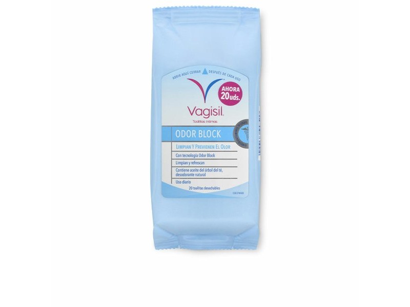Интимни Мокри Кърпички Vagisil Odor Block 20 броя