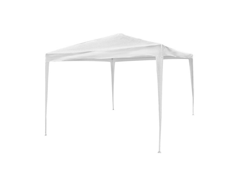 Пергола Gazebo Рафия Стомана 300 x 300 x 240 cm Бял