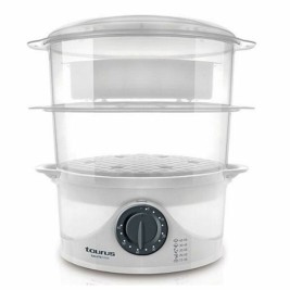Електрически Уред за Готвене на Пара Taurus SALUTECOOK Бял 800 W Пластмаса