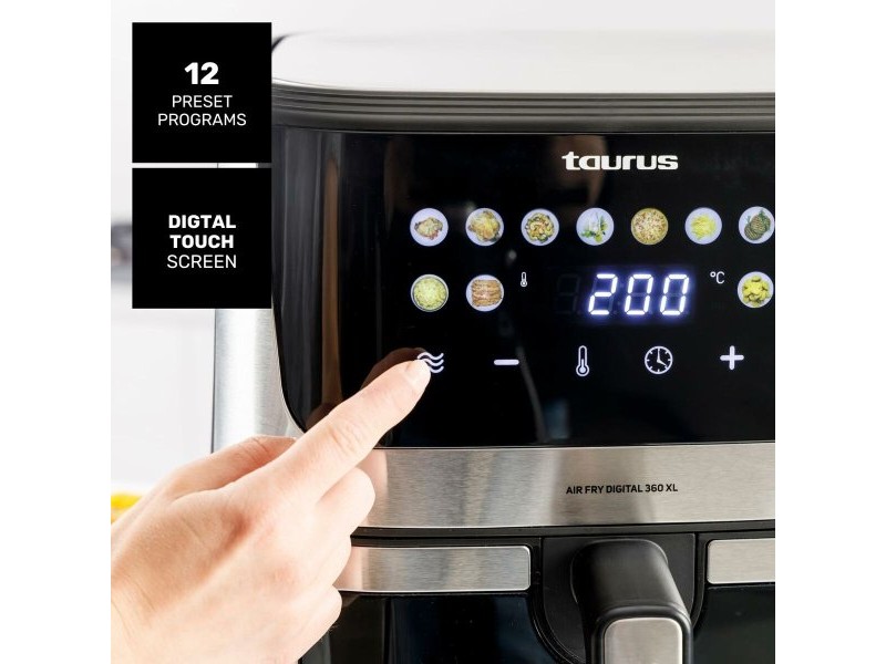 въздушен фритюрник Taurus Черен 2100 W 8 L