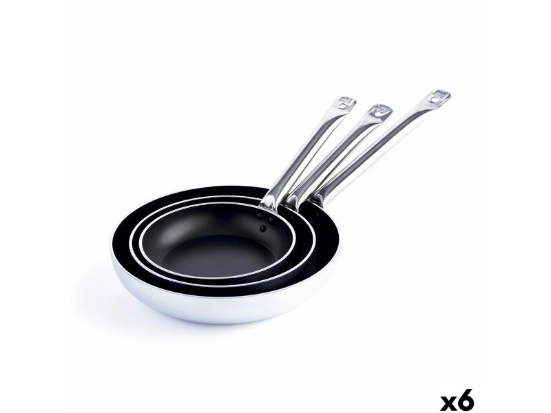 Тиган Quid Professional Pro-induction Черен Метал Стомана Ø 24 cm (6 броя)