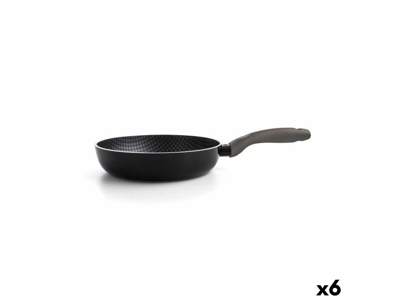 Тиган Quid Honey Черен Метал Ø 24 cm (6 броя)