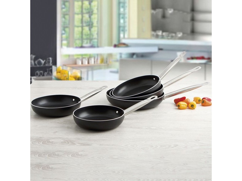 Тиган Quid Pro Chef Черен Метал Стомана Ø 24 cm (6 броя)