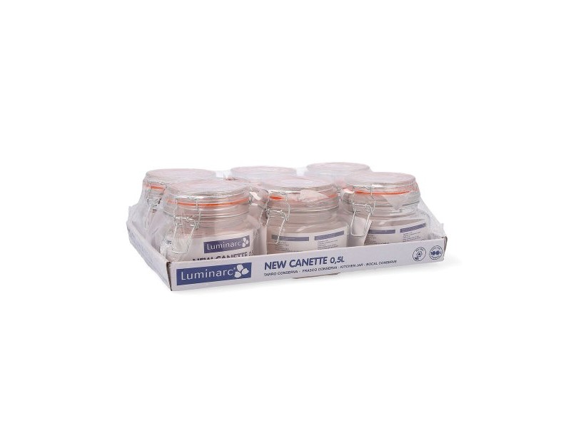Стъклен Буркан Quid New Canette Прозрачен Cтъкло (0,5L) (Pack 6x)