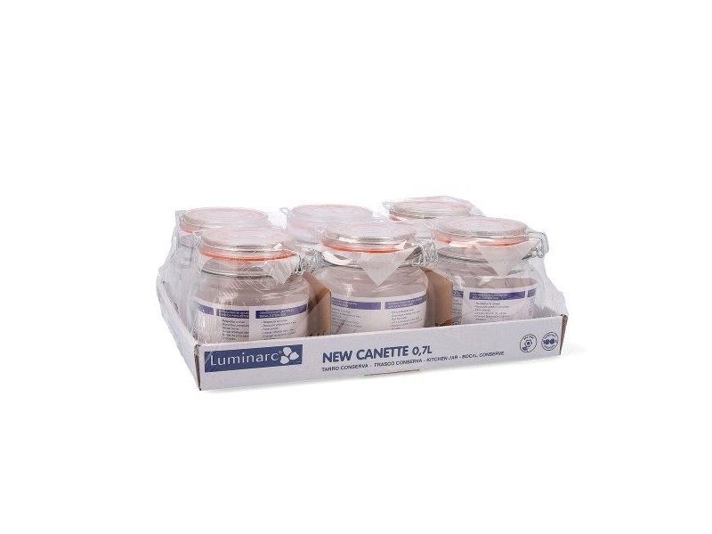 Стъклен Буркан Quid New Canette Прозрачен Cтъкло (0,7L) (Pack 6x)