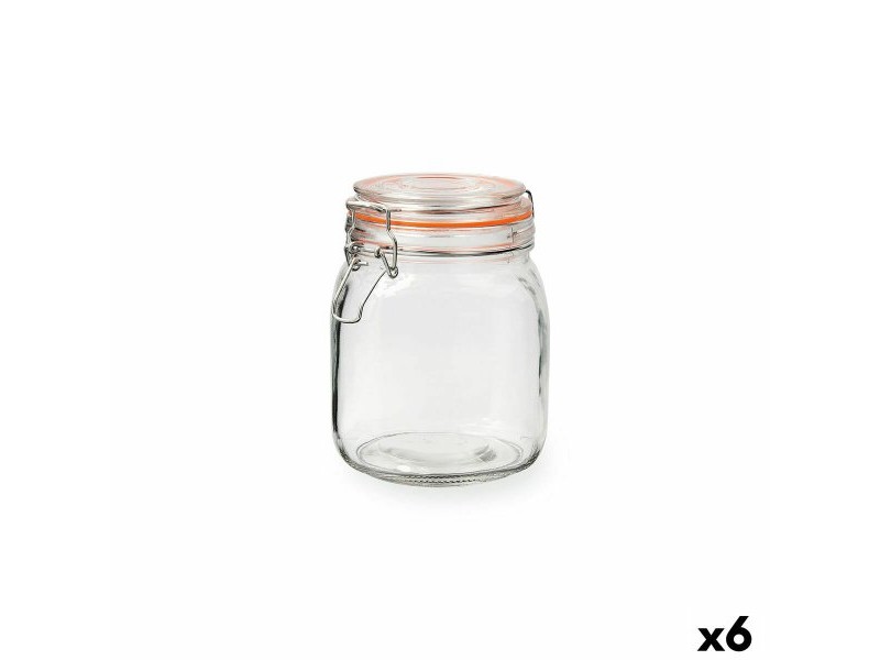 Стъклен Буркан Quid New Canette Прозрачен Cтъкло (1L) (Pack 6x)