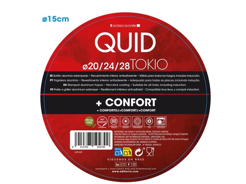 Комплект тигани Quid Tokio Червен Метал (3 pcs)