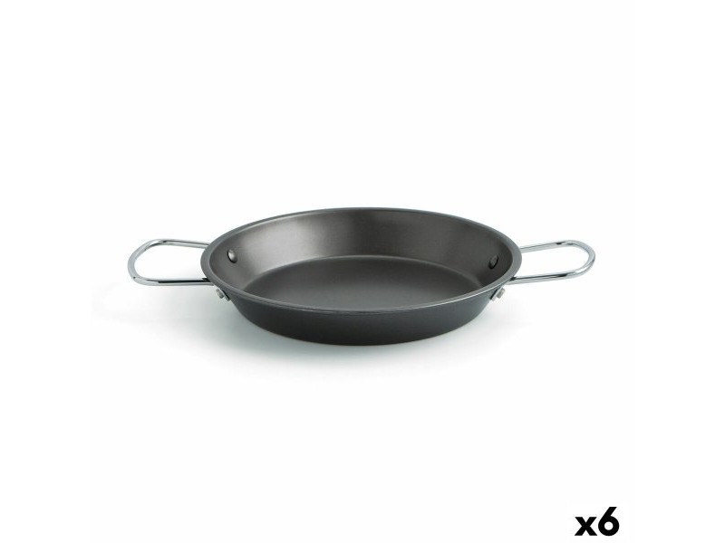 Тиган Quid Senia Черен Метал Стомана Ø 26 cm (6 броя)
