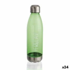 Бутилка за вода Quid Quidate Зелен Пластмаса 750 ml (24 броя)