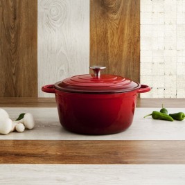 Касерола с Капак Bidasoa Fierro Червен Ø 24 cm 3,7 L (2 броя)