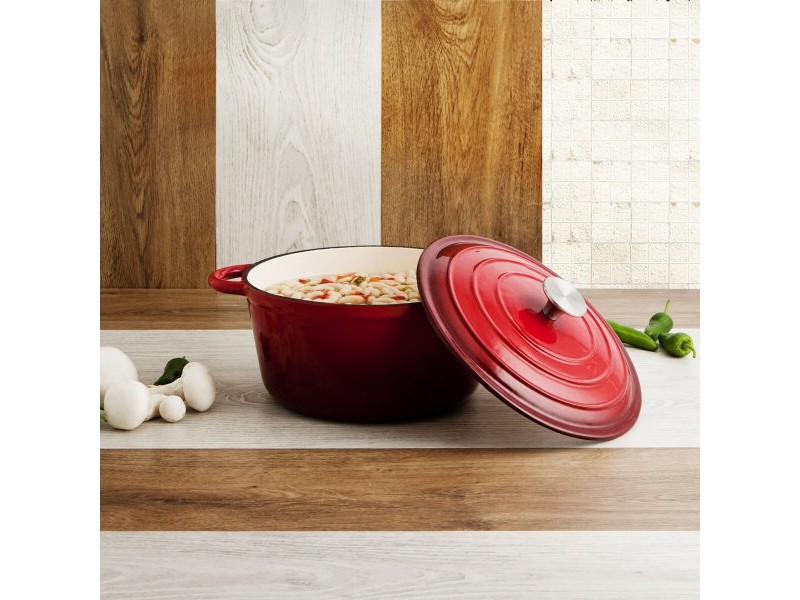 Касерола с Капак Bidasoa Fierro Червен Ø 24 cm 3,7 L (2 броя)