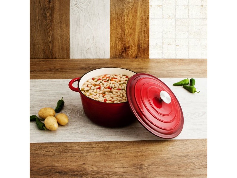 Касерола с Капак Bidasoa Fierro Червен Ø 24 cm 3,7 L (2 броя)
