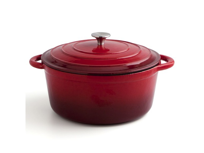 Касерола с Капак Bidasoa Fierro Червен Ø 28 cm 6 L (2 броя)
