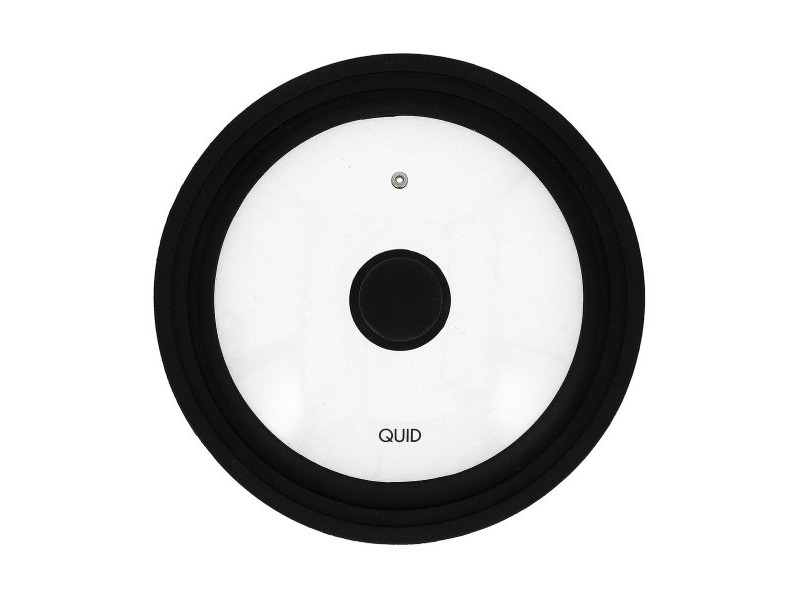 Капак за Тиган Quid Ebano Черен Cтъкло Ø 28 cm