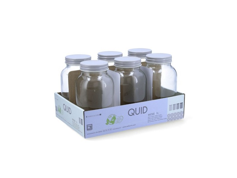 Буркан Quid Moss Сив Cтъкло 1 L (Pack 6x)