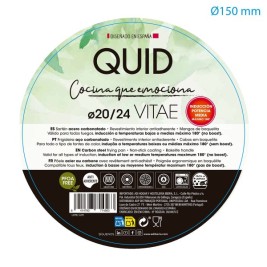 Комплект тигани Quid Vitae Въглеродна стомана Черен (2 Части)