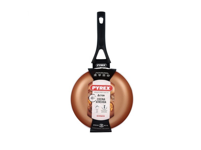 Тиган Pyrex Action Щампован алуминий Мед 22 cm